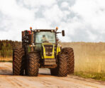 tractor road countryside near meadows В Мордовии тракторист остался без прав