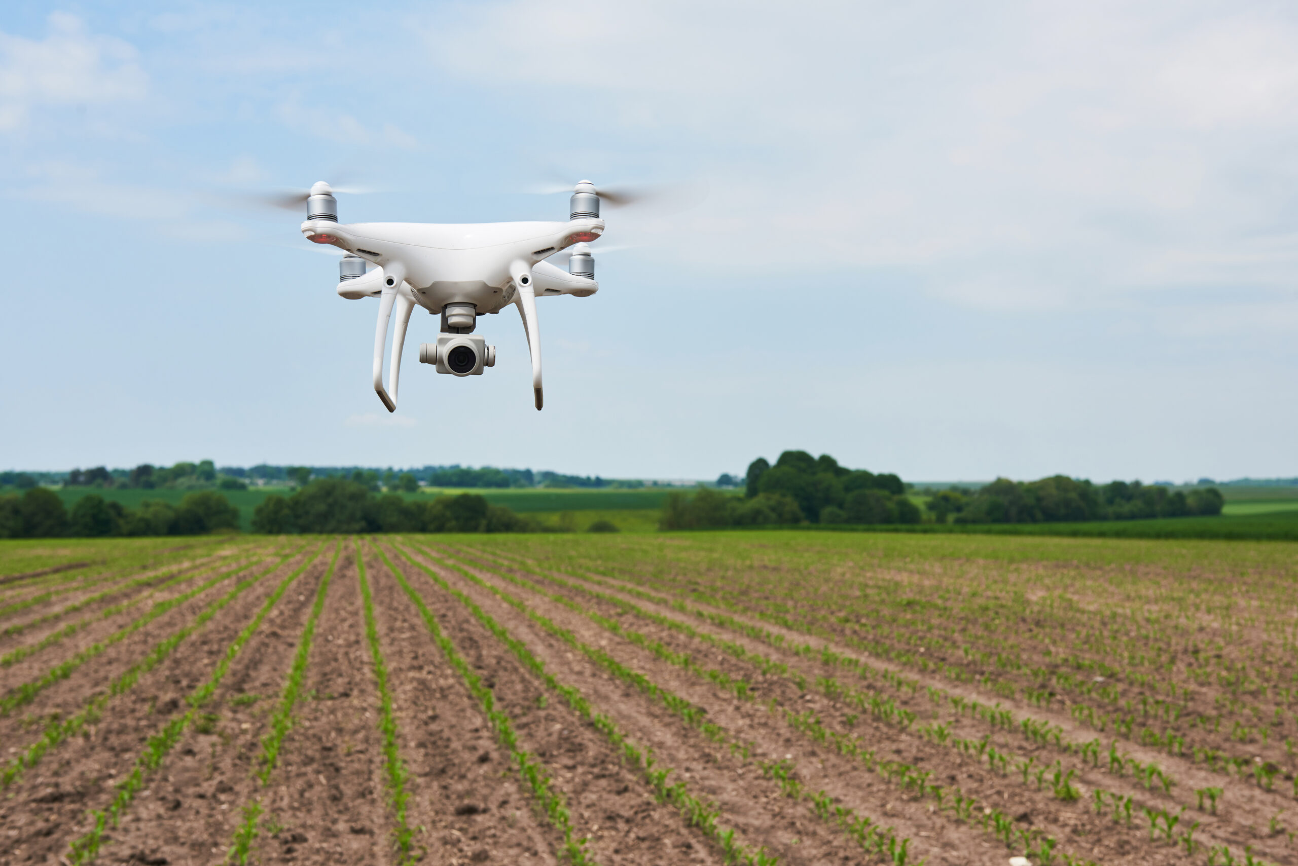 drone quad copter with high resolution digital camera green corn field agro scaled В Мордовии беспилотники входят в школьную программу и борются с лесными пожарами